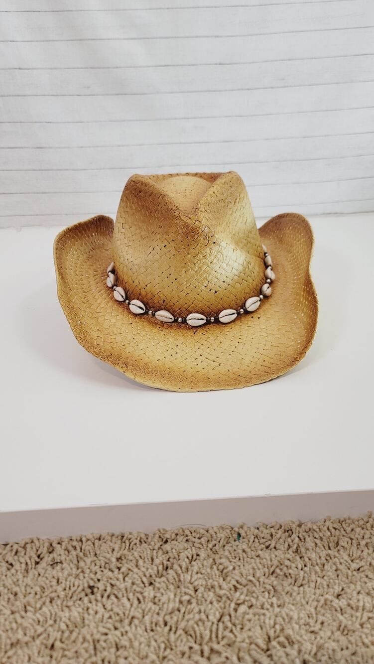 PETER GRIMM Sea Western Straw Cowboy Hat, One Size
